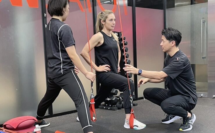 ミカエル・ミシェル騎手のパーソナル・トレーニングを志水浩二トレーナーが実施