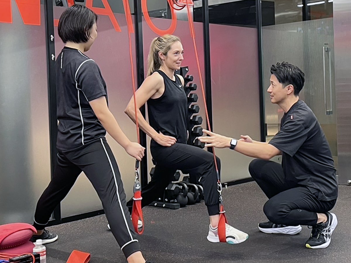 ミカエル・ミシェル騎手のパーソナル・トレーニングを志水浩二トレーナーが実施